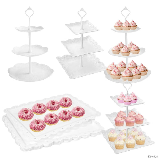 Tiered Cupcake & Dessert Display Stand Set